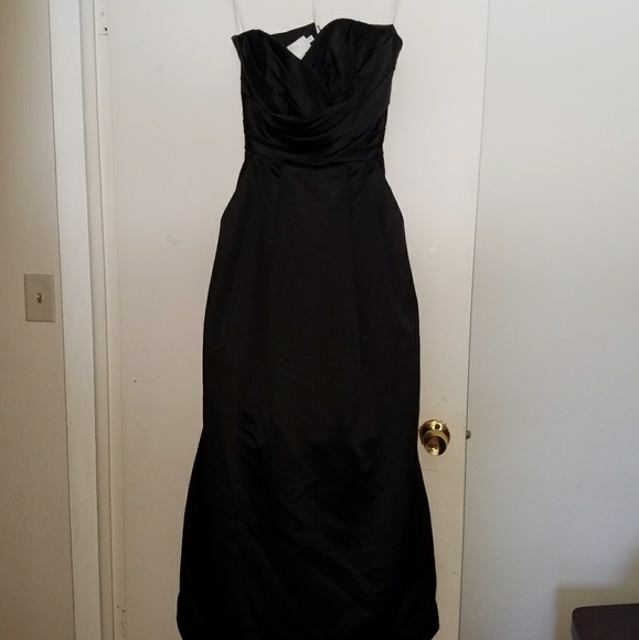 Davids bridal black gown style F15554 - Picture 3 of 6